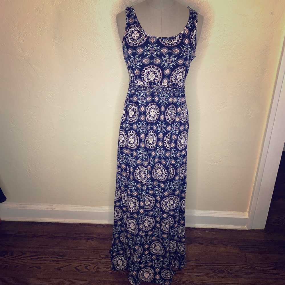 Mudd cotton braided waist maxi dress